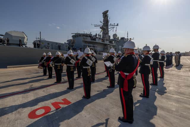 HMS Lancaster has been officially retired from the Royal Navy fleet in Bahrain after serving in the force for over 34 years.