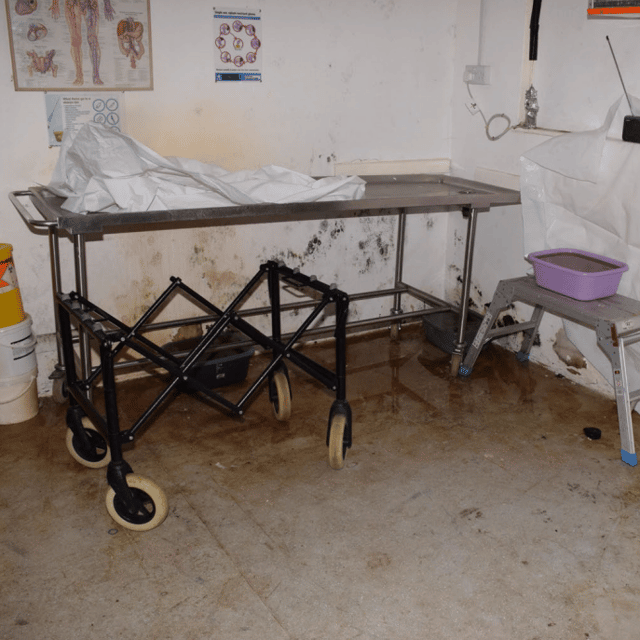 The state of the mortuary at Elkin & Bell Funeral Directors in Gosport