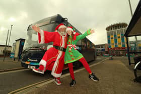 The popular annual Santa Bus from Stagecoach has returned - bringing festive cheer round the city all while raising money for charity.
