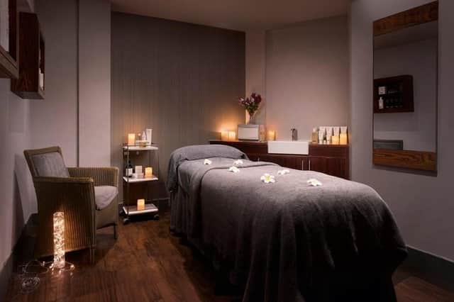 One of the treatment rooms at the Cambridge Belfry Hotel and Spa, where guests can upgrade their stay with a relaxing massage or facial as part of a luxury overnight break.