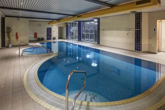 The indoor pool at Chesford Grange Hotel & Spa in Warwickshire, included with this overnight stay alongside health club access, breakfast, dinner credit and a late checkout for a relaxed spa break.