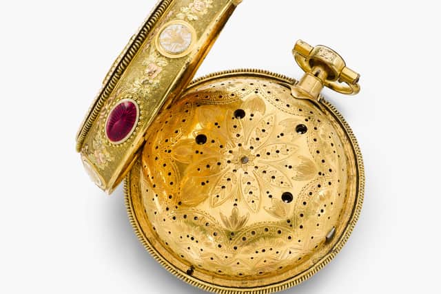 A striking gold watch owned by Lord Nelson which is currently on sale.