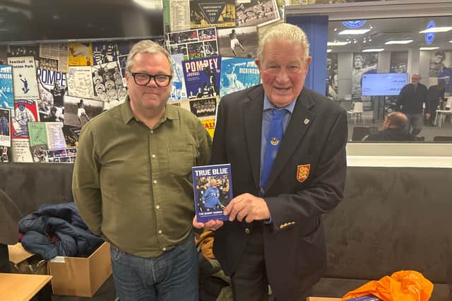 Barry Harris pictured with author Gary Tipp last week following the launch of True Blue: The Barry Harris Story