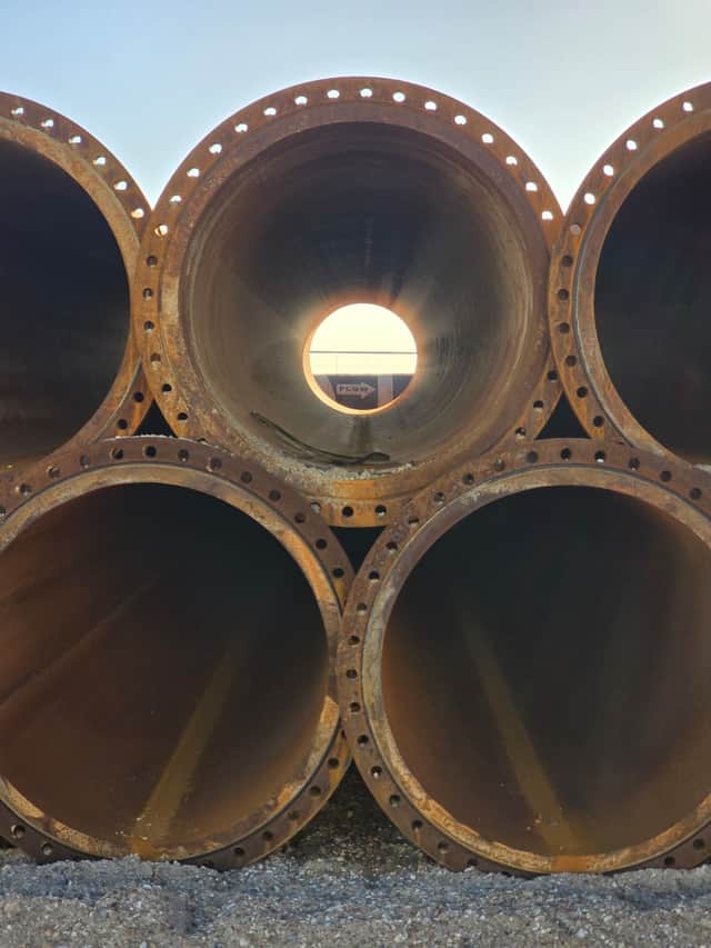 Giant pipes dismantled in Southsea