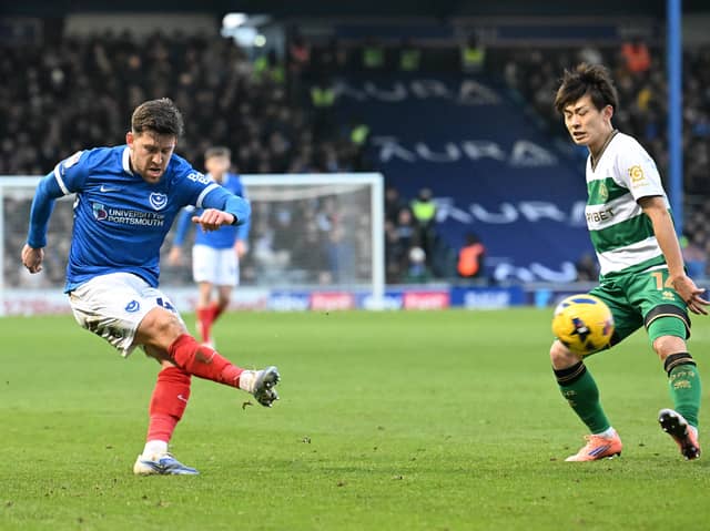 Callum Lang lined up on the right wing for Pompey in the 1-1 draw with QPR on Boxing Day. Picture: Graham Hunt/ProSportsImages
