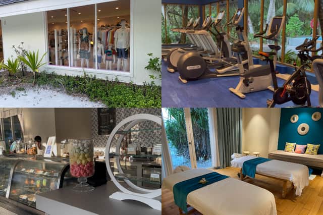 The island has an array of facilities including, the Kool and Awesome Stuff shops, 24-hour gym, Aroma Café and Eskape Spa.