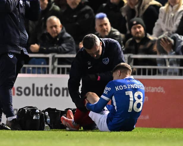 Mark Kosznovszky has been ruled out for the season with an ACL injury following injury against Charlton last month. Picture: Graham Hunt/ProSportsImages