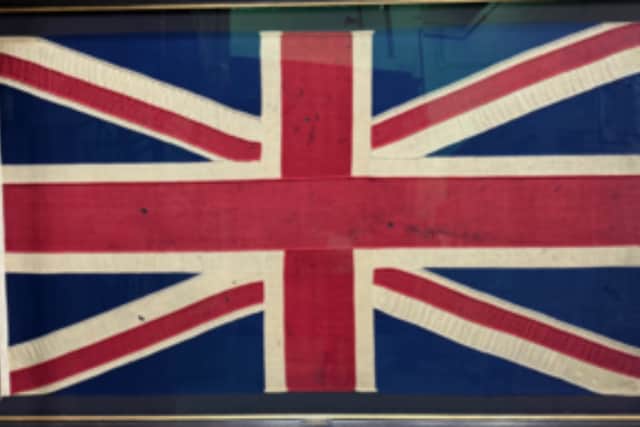 The Union Jack that was flown on HMS Royal Sovereign during the Battle of Trafalgar could be lost overseas.