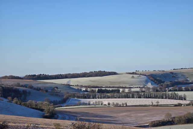The first Hampshire snow of 2026 on January 5. 

Pictured: Butser Hill 

Picture: Habibur Rahman
