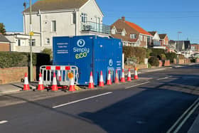 Repairs have been carried out on a burst sewage pipe in Lee-on-the-Solent