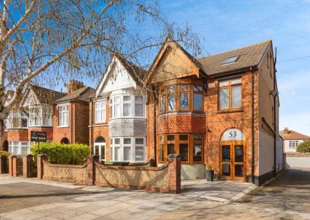 The spacious 5-bedroom semi-detached house has accommodation arranged over three floors
