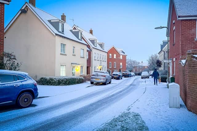 The first snow of 2026 has made an appearance in Hampshire.
Picture: Alex Shute