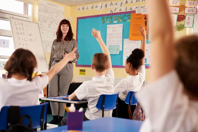Primary school classroom - stock image.