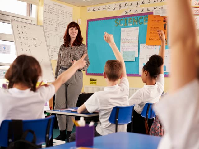 Primary school classroom - stock image.