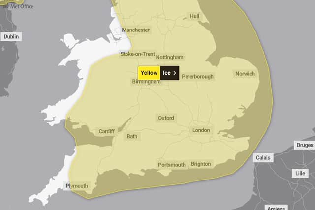 Weather warnings are in place across the country for ice tomorrow.