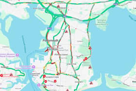 Delays are building on the main routes into Portsmouth ahead of rush hour on Tuesday, January 6.