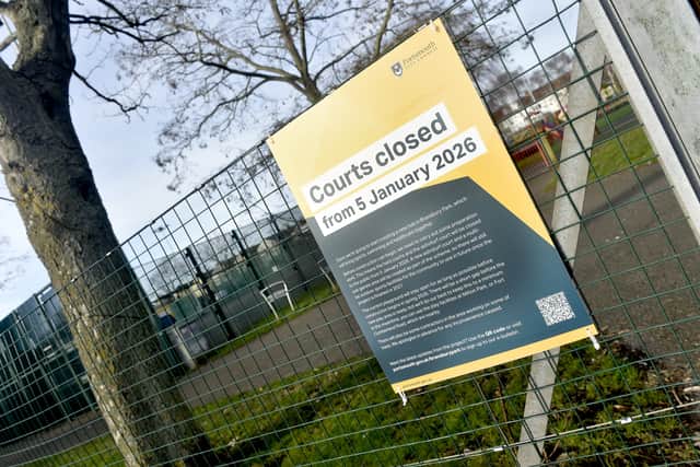 Preparation work starts at Bransbury Park, Portsmouth. 

The hard courts and astroturf court will be closed to the public until the project is finished in 2027 where a new new astroturf court and a multi-use games area will be created.


Picture: Sarah Standing (060126-4016)