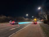 London Road in Waterlooville was closed yesterday afternoon following a collision.