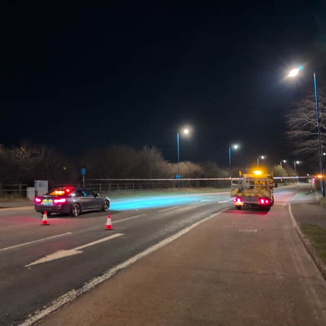 London Road in Waterlooville was closed yesterday afternoon following a collision.