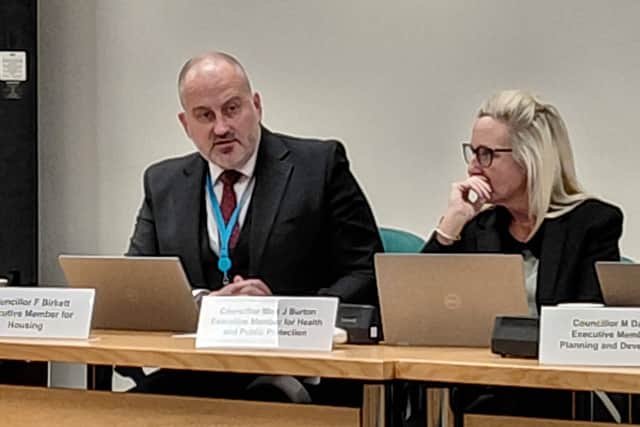 Cllr Fred Birkett and Cllr Joanne Burton meeting of Fareham Borough Council's executive, January 7