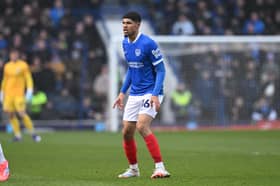 Luke Le Roux made his second successive Pompey start when Arsenal visited Fratton Park on Sunday. Picture: Graham Hunt/ProSportsImages