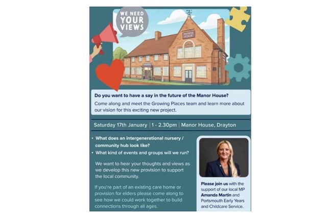 A leaflet for the community event on Saturday