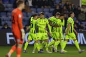 Adriam Segecic celebrates with Zak Swanson after scoring Pompey's winner at Sheffield Wednesday. Picture: Jez Tighe/ProSportsImags