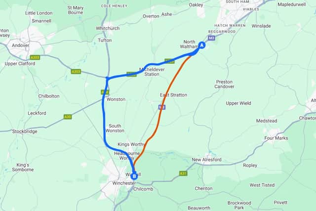 There will be a major diversion route in place on the M3 while work takes place between junction 9 and 8.