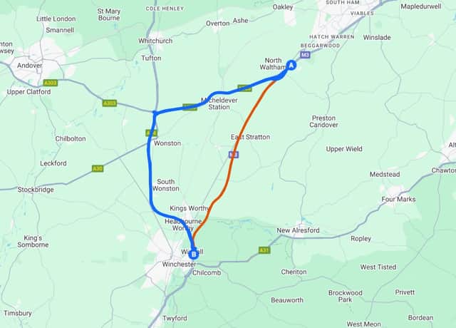 There will be a major diversion route in place on the M3 while work takes place between junction 9 and 8.