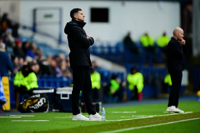 John Mousinho survey's a crucial Pompey win at Sheffield Wednesday on Saturday. Picture: Harriet Massey/Getty Images
