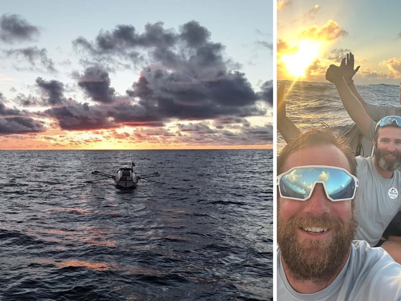 Royal Navy sailors aboard HMS Oardacious have completed the World's Toughest Row.