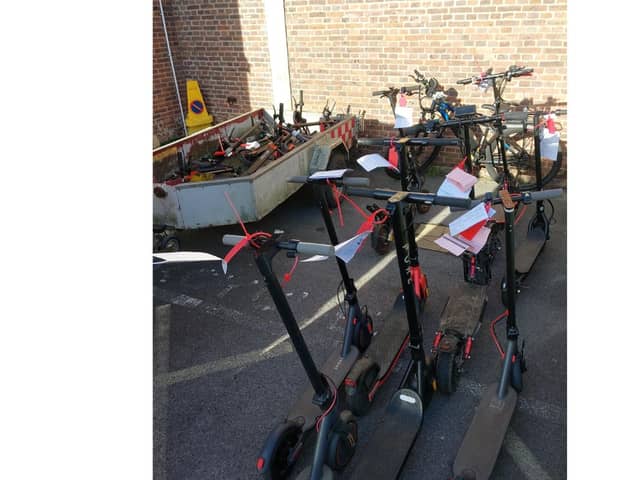 Over 35 e-bikes and e-scooters were seized in Portsmouth on Tuesday, January 20 as city-wide police operation targeted crime hotspots.