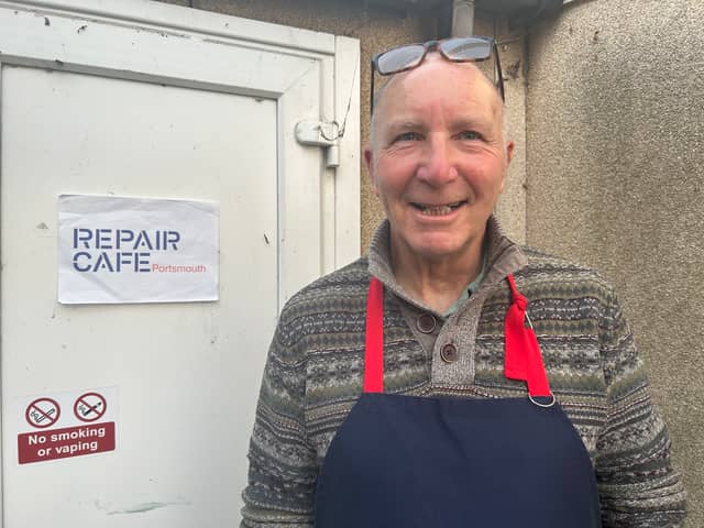Clive Good is a trustee for the Repair Café and has volunteered for them since 