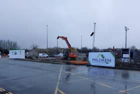 Work has begun at Waterloo Park, Waterlooville - the site where permission was granted for a new Aldi, KFC and Costa to be built.