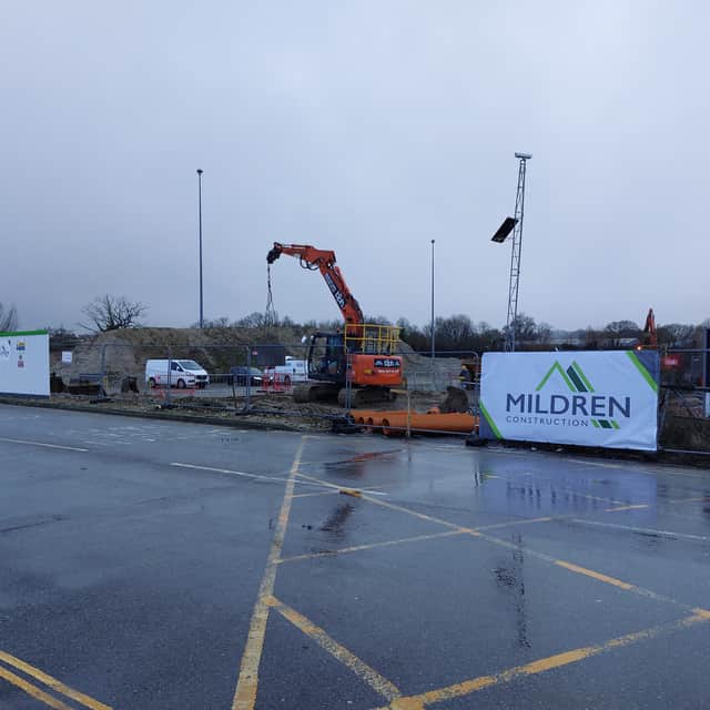 Work has begun at Waterloo Park, Waterlooville - the site where permission was granted for a new Aldi, KFC and Costa to be built.