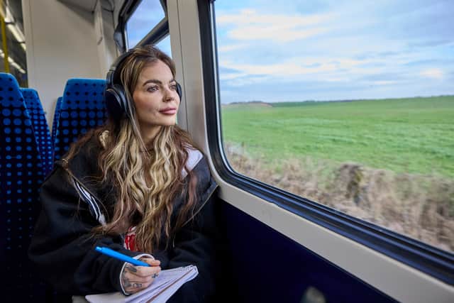 Singer JOEY uses train journeys to write lyrics and brainstorm song ideas in peace.