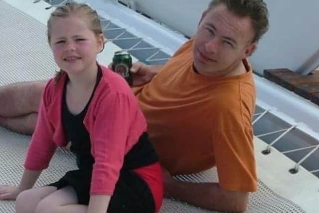 Kristy Nordkvelle and dad Andrew Coombs 