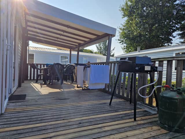 The terrace of our XL Comfort accomodation in La Grande Métairie