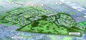 Aerial illustration of proposed development at Southleigh