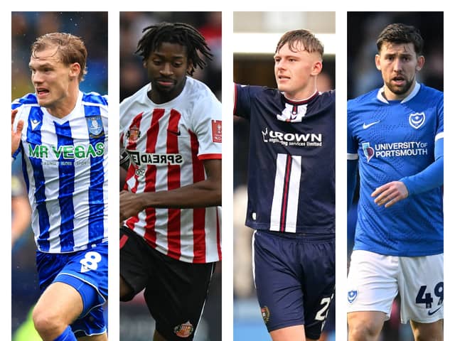 From left to right: Svante Ingelsson, Aji Alese, Luke Graham and Callum Lang are all part of the final January transfer window conversation for Pompey