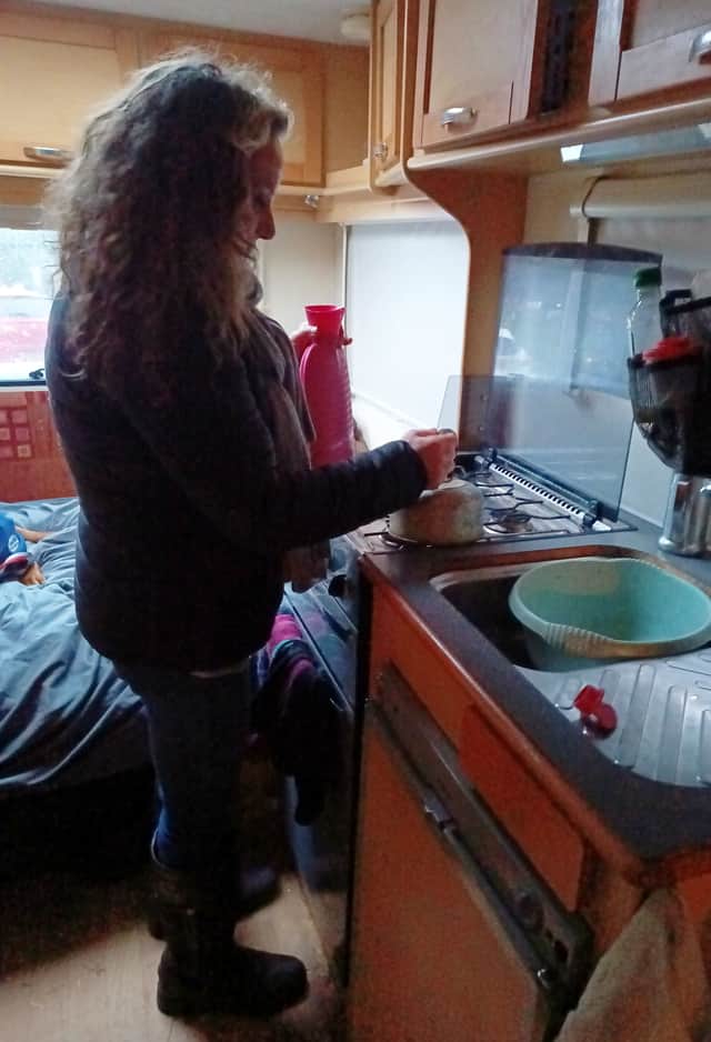 Sherry Smith is now rent and mortgage free, after using her divorce settlement to pay for a motorhome, which she lives in full time. Picture: Sherry Smith / SWNS