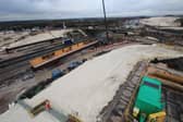Beams ready for installation at M3 J9