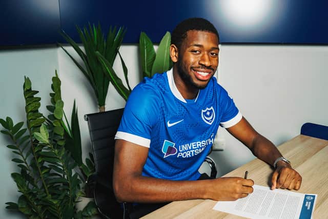 New Pompey signing Aji Alese. Pic: Portsmouth Fc