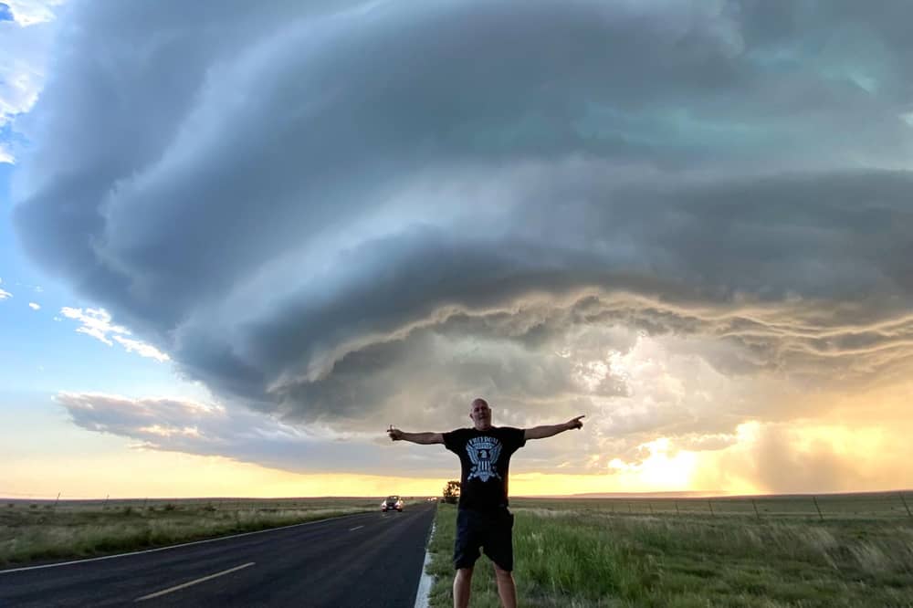 Kurt Stechman, a storm chaser from Portsmouth.