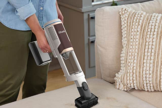 The cleaner can be used as a handheld, and it comes with an array of tools