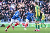 Conor Chaplin celebrates his first Pompey goal of the season in the 3-0 victory over West Brom. Picture: Graham Hunt/ProSportsImages