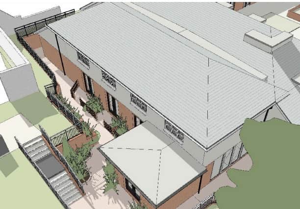 Aerial view of the new bedrooms at Thalassa Nursing Home, Gosport