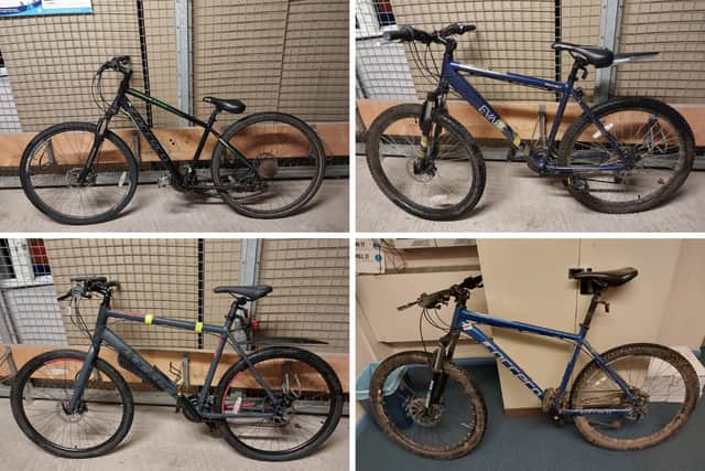 Police have recovered these four mountain bikes after various thefts were reported in the Fareham area.