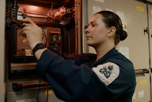 The Royal Navy has created the "ultimate repair shop" to boost the availability of ships and save millions of pounds. Pictured: WO1 Lee 'George' Reeves at work.