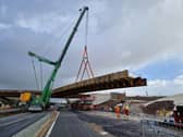 Massive beam craned into place on the M3